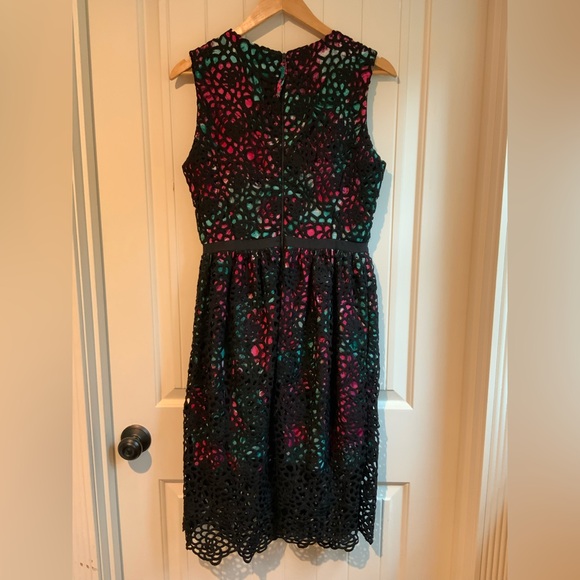 Anthropologie Wolven Black Lace Overlay Dress with Pockets Women’s Size 8 - Picture 6 of 13